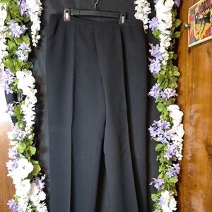 Kasper Black Wide-Leg Dress Pants
